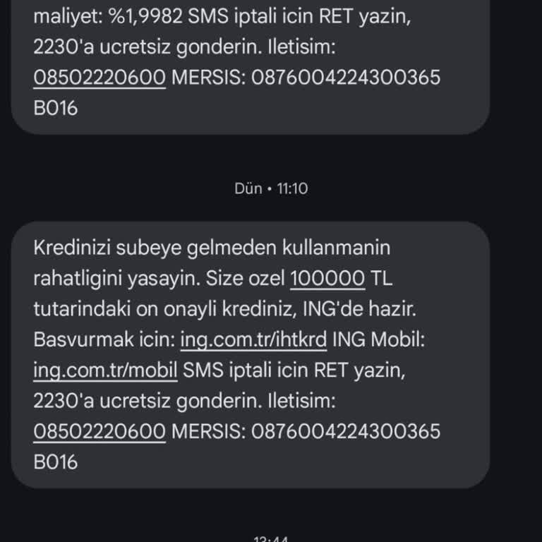 İngbank Size Özel Kredi Aldatmacası