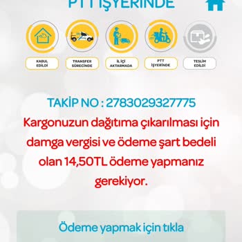 VizyonPos PTT Kargo Takip Sayfasında Beklenmedik Ücret Kesintisi