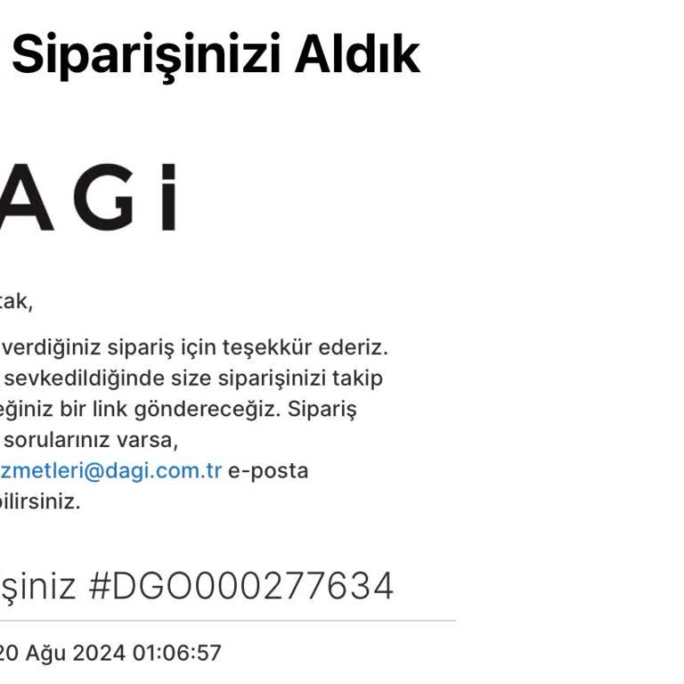 Dagi Siparişimi Hem Göndermiyor Hem İptal Etmiyor!