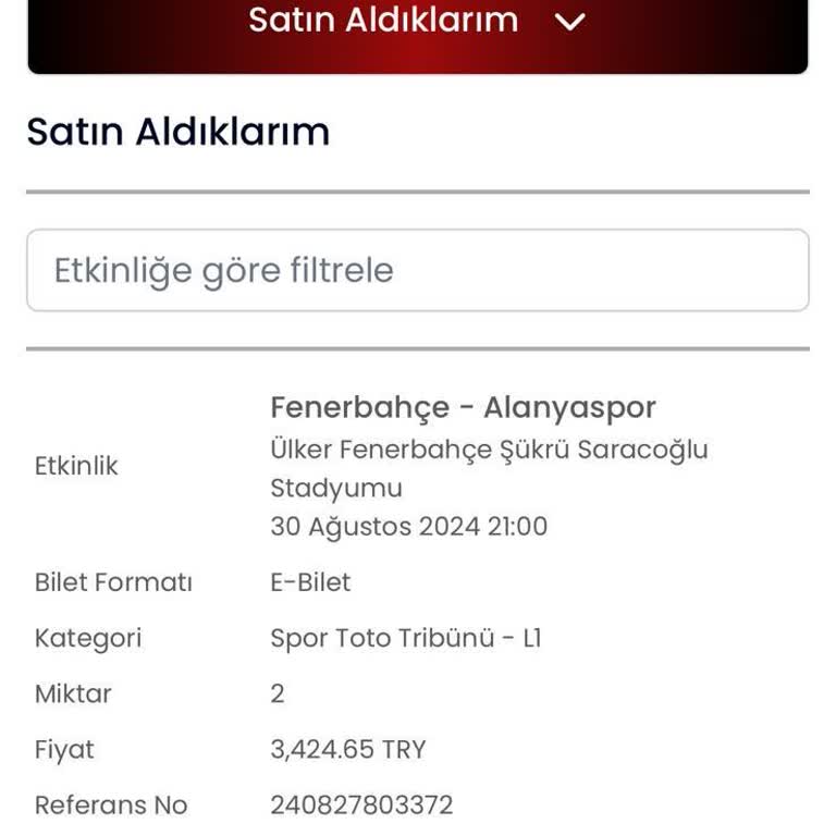 Banabilet Maç Biletim Yok!