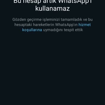 WhatsApp Nedensiz Ban