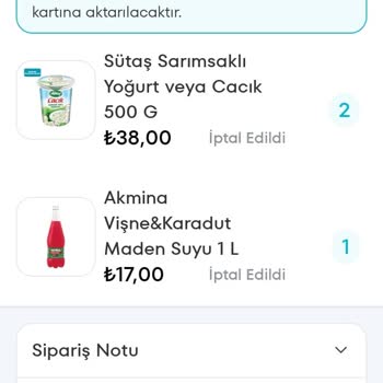 A101 Kapıda İptal Ettikleri Ürünlerin Para İadelerini Yapmıyor.