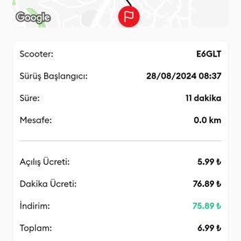 Hop Scooter Ücretsiz Kullanım Hakkında Yanıltıcı Bilgilendirme