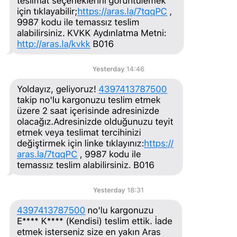 Aras Kargo Evde Yoktunuz Yalanı
