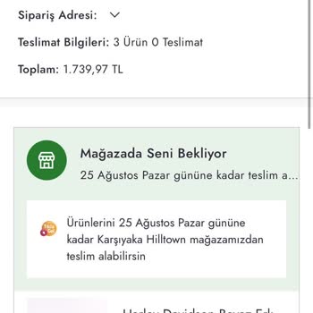 Boyner Online Ürün Teslimat Sorunu