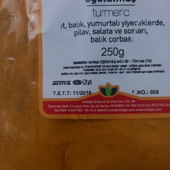 Arifoğlu Son Kullanma Tarihi Tam 8 Yıl Geçmiş Zerdeçal