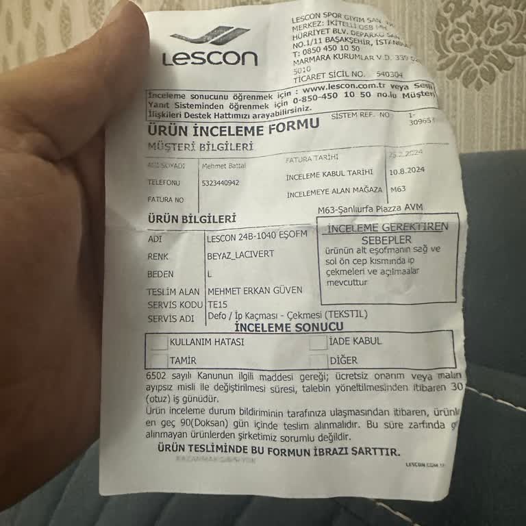 Lescon'dan Aldığım Eşofmanlar Sürekli Sorun Çıkartıyor