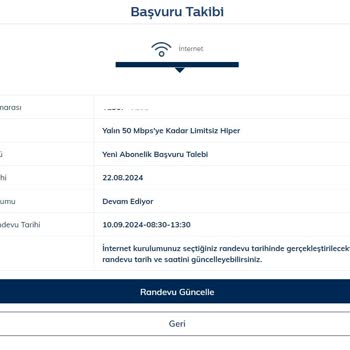 Türk Telekom Kurulum Tarihini Kendi Kendine Güncelliyor