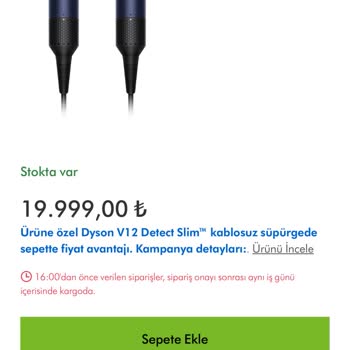 Dyson Sipariş Teslimat Sorunu