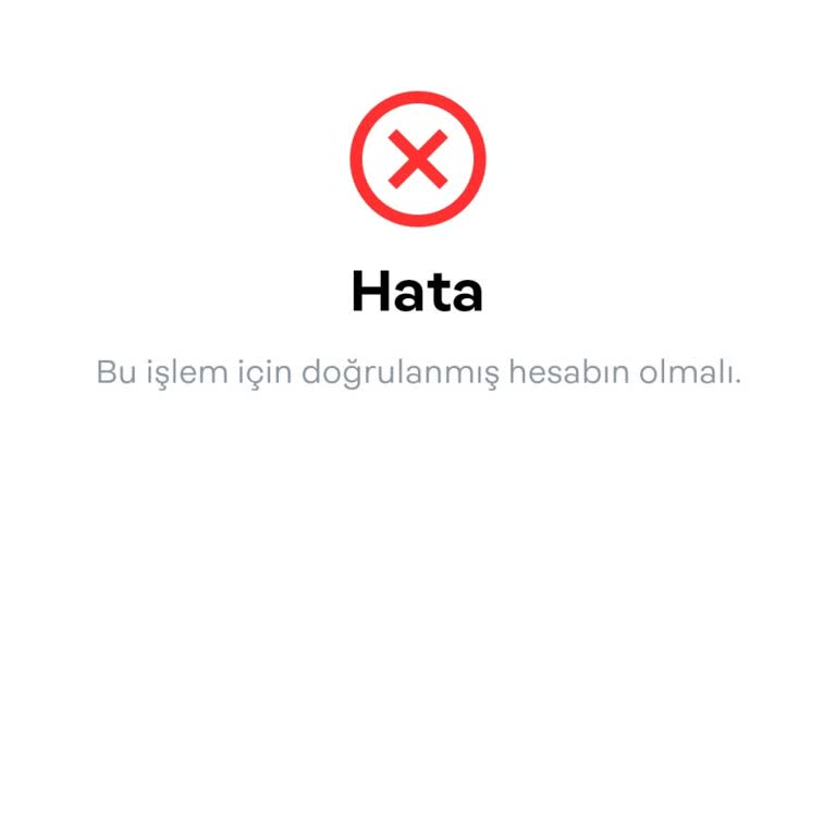 Papara Doğrulanmış Hesap Hatası