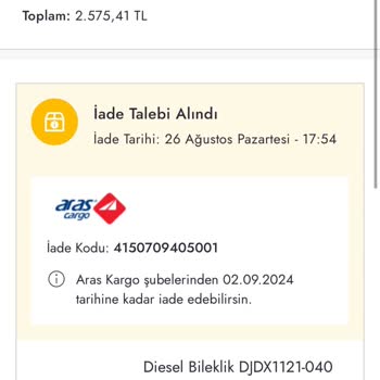 Boyner Satılan Ürün Usulsüzce İptal Edildi