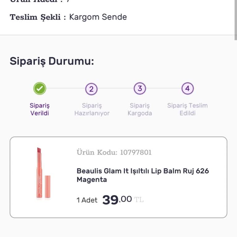 Gratis Siparişim Hala Kargoya Verilmedi!