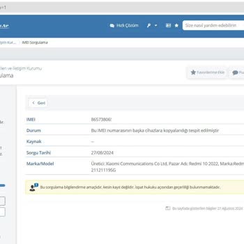 Vodafone'dan Aldığım Telefonun IMEI Sorunu ve Çözüm Bulamama