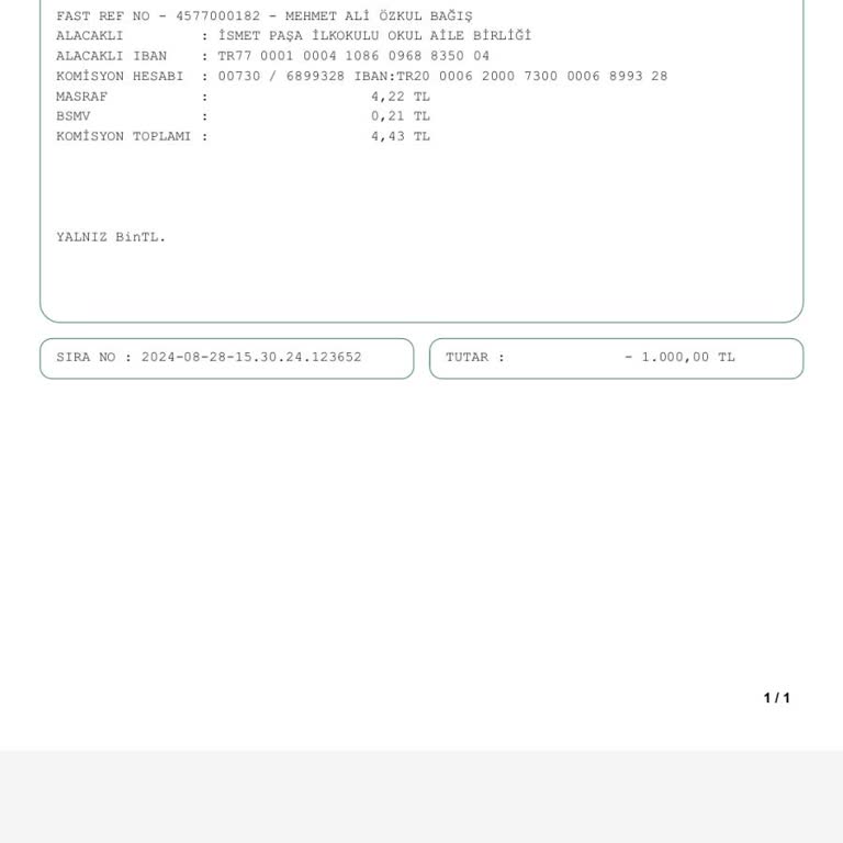 Milli Eğitim Bakanlığı Anaokulunda Kayıt Parası İsteniyor