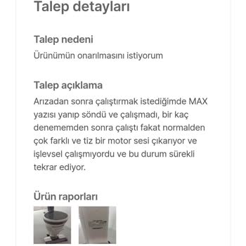 Tineco Yetkili Servisin Bozuk Ürünü Sağlam Diye Geri Göndermesi