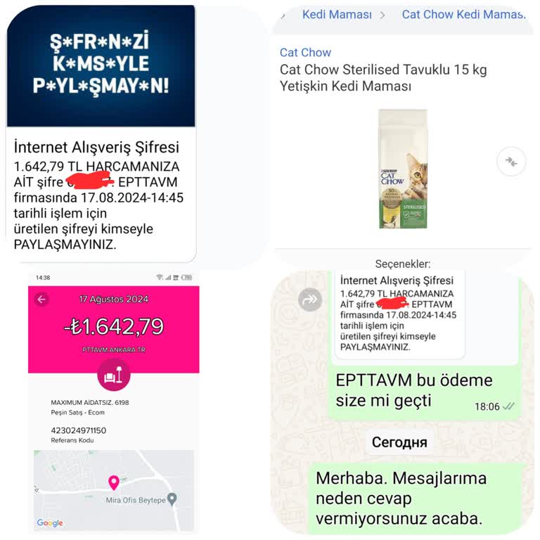 Akakçe Ürün Gelmedi. Para Gitti.