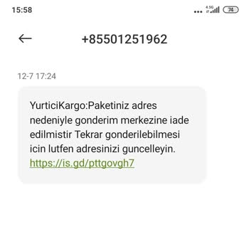 Kargo Mesajı Gönderip Yanıltıyorlar!