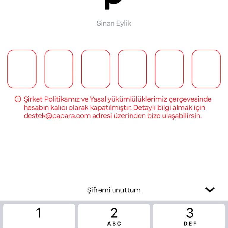 Papara Hesabımın Aniden İptal Edilmesi Ve Yaşadığım Mağduriyet