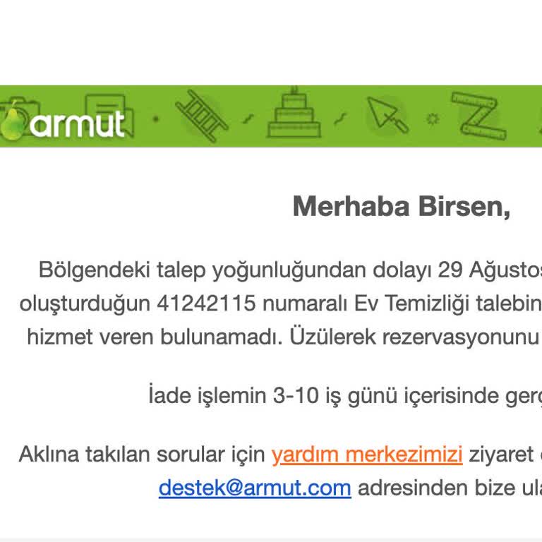 Armut Ev Temizliği İptali