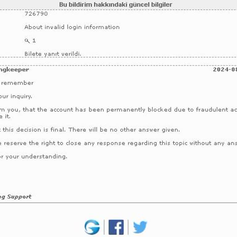 Gameforge Haksız Hesap Engellemesi Ve Anlamsız Talepler...