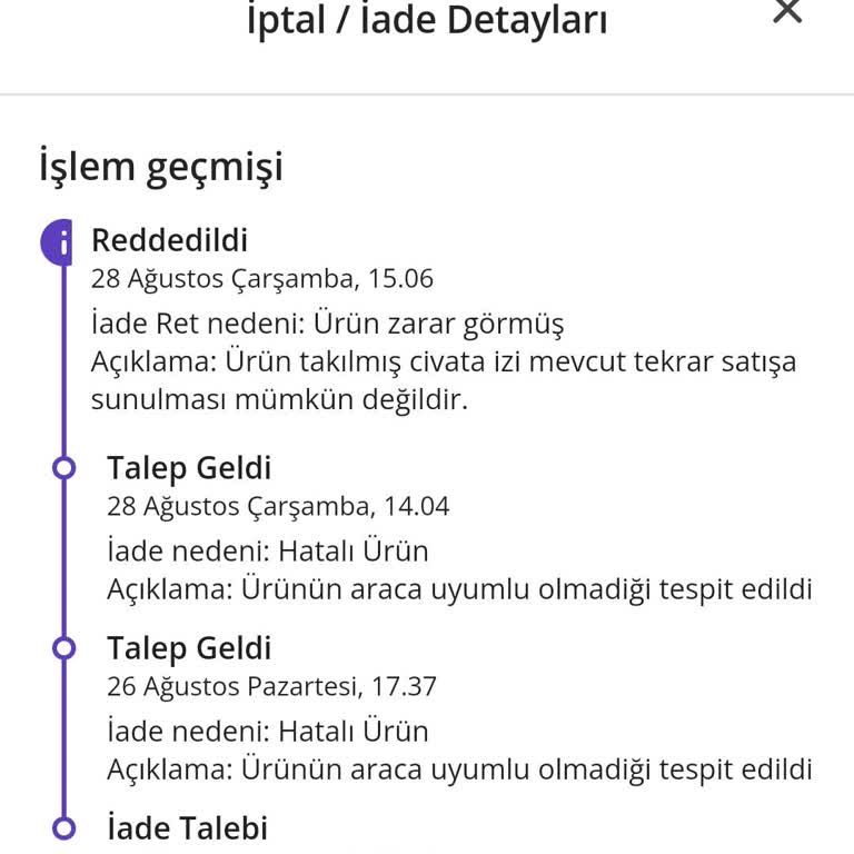 N11 Yanlış Debriyaj Seti Ve İade Sorunu