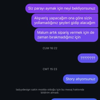 Ladyy Design (Instagram) Ürün Ve Para İadesi Yapılmayan Sayfa Hakkında Şikayet