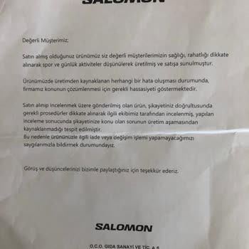 Salomon Ayakkabılarının Dayanıklılık Sorunu Ve Müşteri Hizmetleri