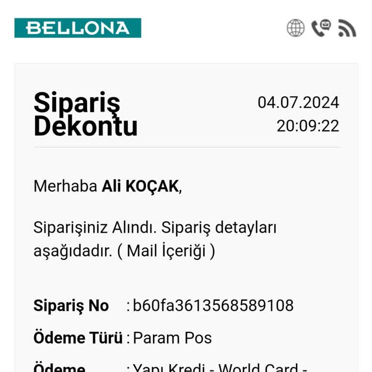 Bellona Yatak Teslimat Sorunu