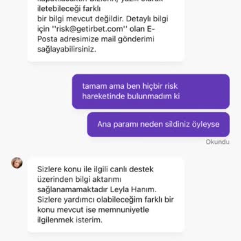 Getirbet Kazancımı Ana Paramı Ödemiyorlar