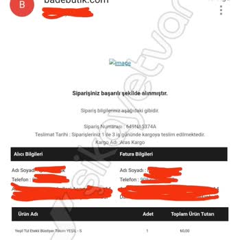 Badebutik.com Teslim Edilmeyen Siparişten, Fazla Kargo Ücreti Kesmek
