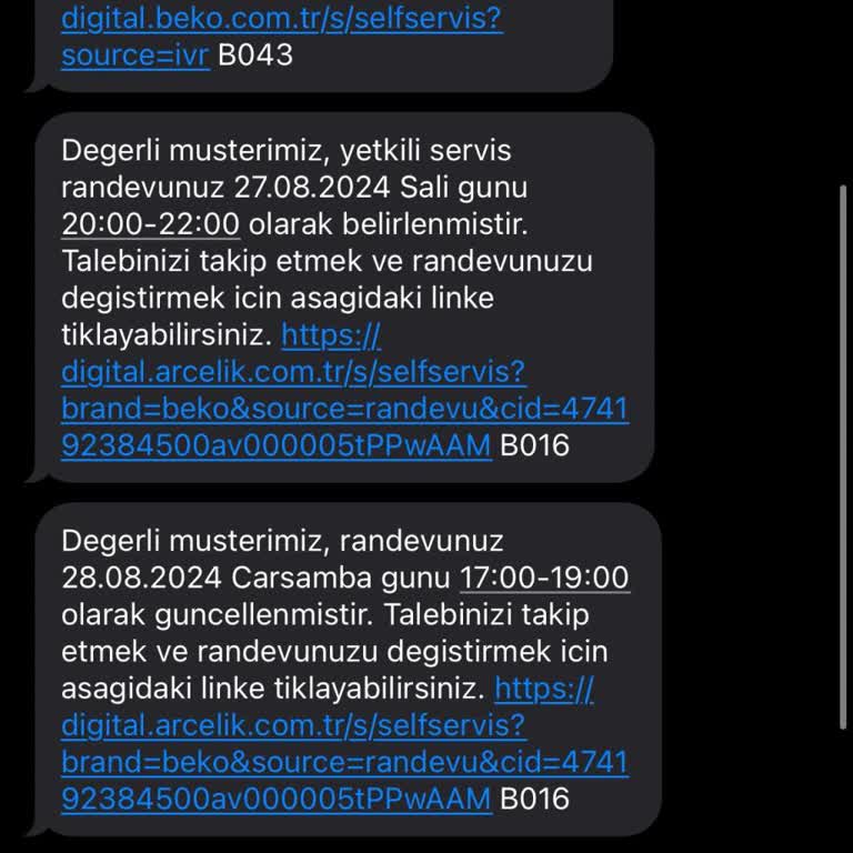 Beko Yetersiz Servis Randevu Sistemi
