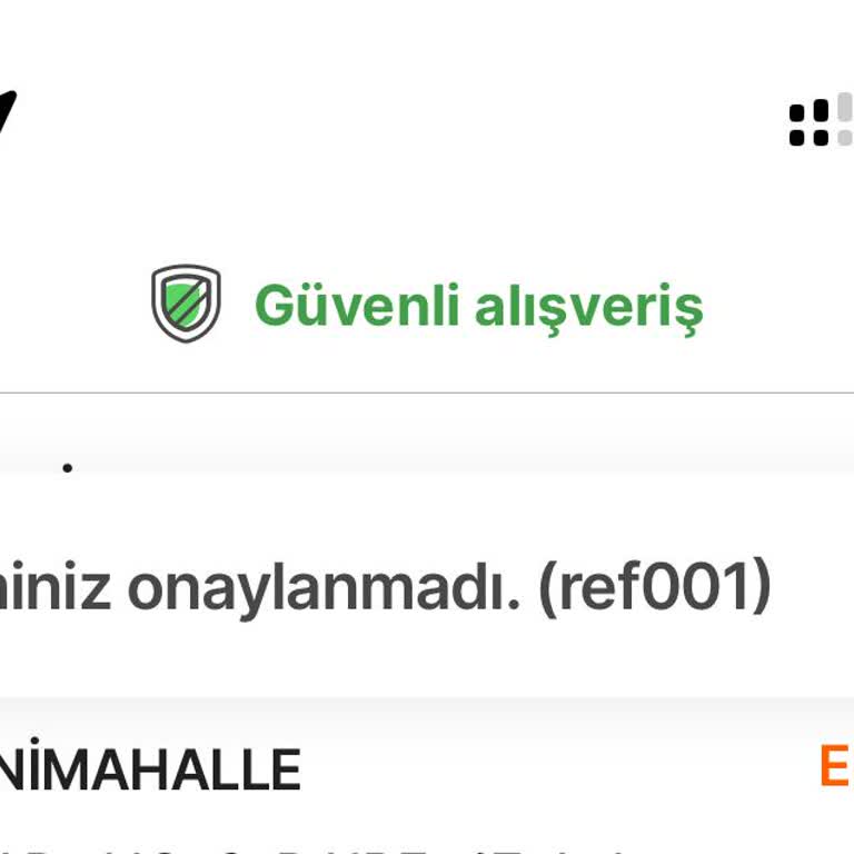 Hepsiburada İşleminiz Onaylanmadı Hatası