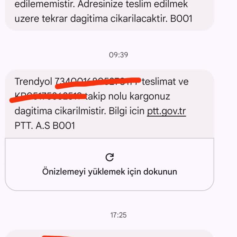 PTT Kargo Şanlıurfa PTT Eve Teslim Edilmeyen Kargo
