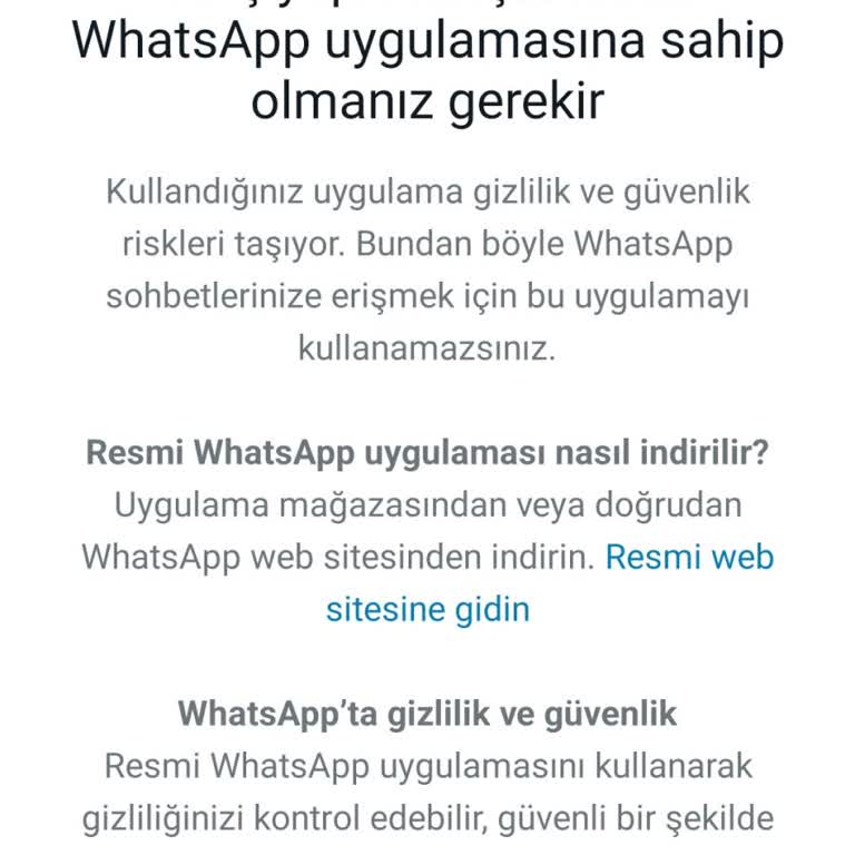 WhatsApp Giriş Hatası