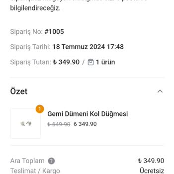 Vav Gümüşten Aldığım Ürünüm Gönderilmedi