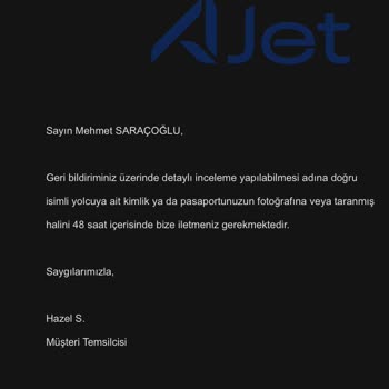 Ajet Ödeme Yapmıyor Oyalıyor