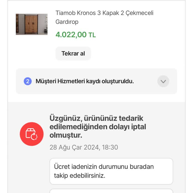 Hepsiburada Tiamob Mobilya 2 Ay Oyalayıp İptal Etti