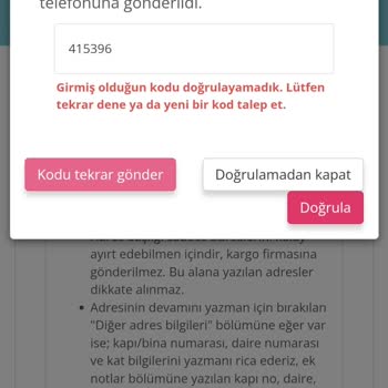 Denebunu Doğrulama Kodu Şikayeti