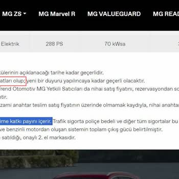 Doğan Trend Otomotiv MG Ready Kampanyasında Yaşanan Tescil Masrafı Sorunu