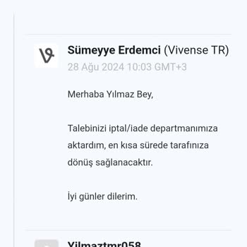 Vivense Online Siparişi İptal Edememe Sorunu Ve Belirsizlik