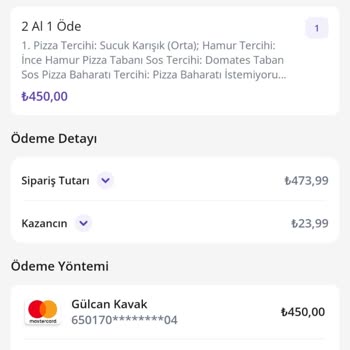 Pizza Hut Kampanyadan Yararlanmadan Yemek Ücretinin Fazla Alınması