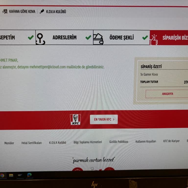 KFC Hiç Gelmeyen Sipariş