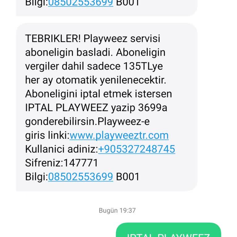 İstemediğim Halde Playweez Aboneliği