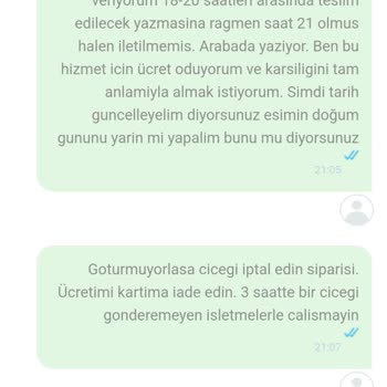 Çiçek Sepeti Nin Beni Mağdur Etmesi