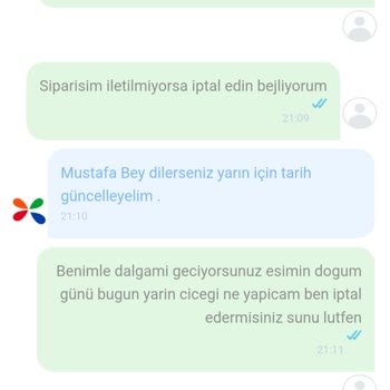Çiçek Sepeti Nin Beni Mağdur Etmesi