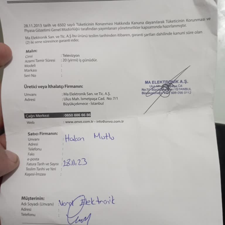 Onvo Televizyon Pişmanlıktır Almayı