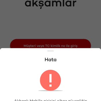 Akbank Mobile Giremiyorum. Cihaz Güvenliği Hatası