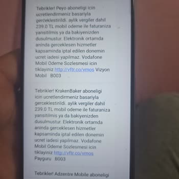 Mobil Ödeme Skandalı: Vodafone'dan Habersiz ve Onaysız İşlemler