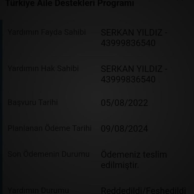 Aile Sosyal Hizmetler Bakanlığı Aile Destek Paketi Haksız Feshedildi