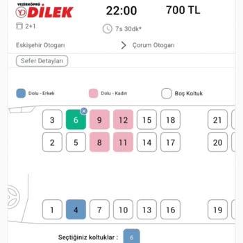 Vezirköprü Dilek Seyahat Seyahat Firmasının Koltuk Sorunu